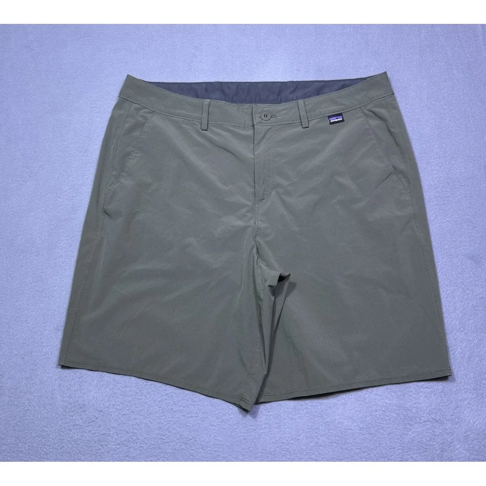 Patagonia Hydro Series Boardshorts Mens 34 Olive Stretch Surf Swim Shorts